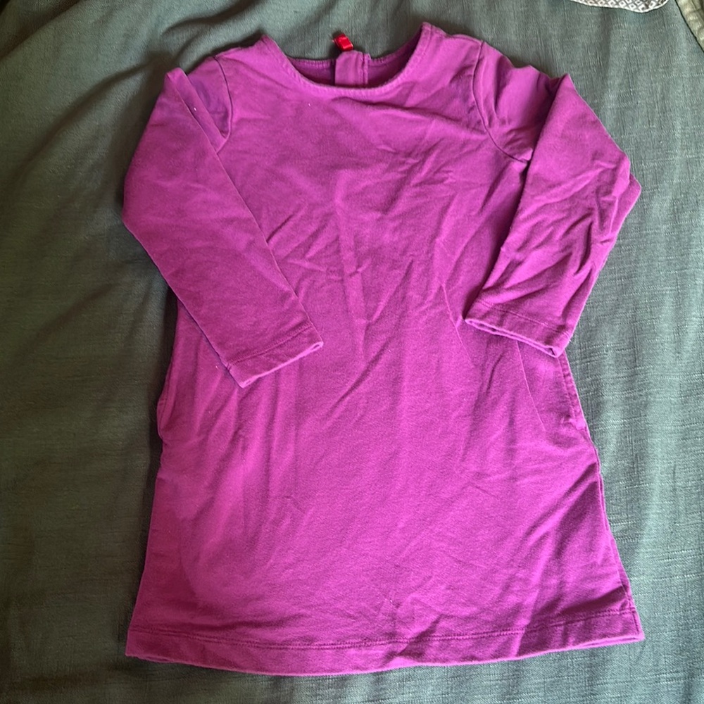 Purple Long Sleeve Dress